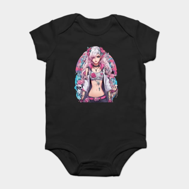 Warrior woman with a badass attitude Baby Bodysuit by animegirlnft